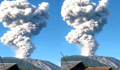 Erupsi Gunung Ibu: Warga Diminta Waspada